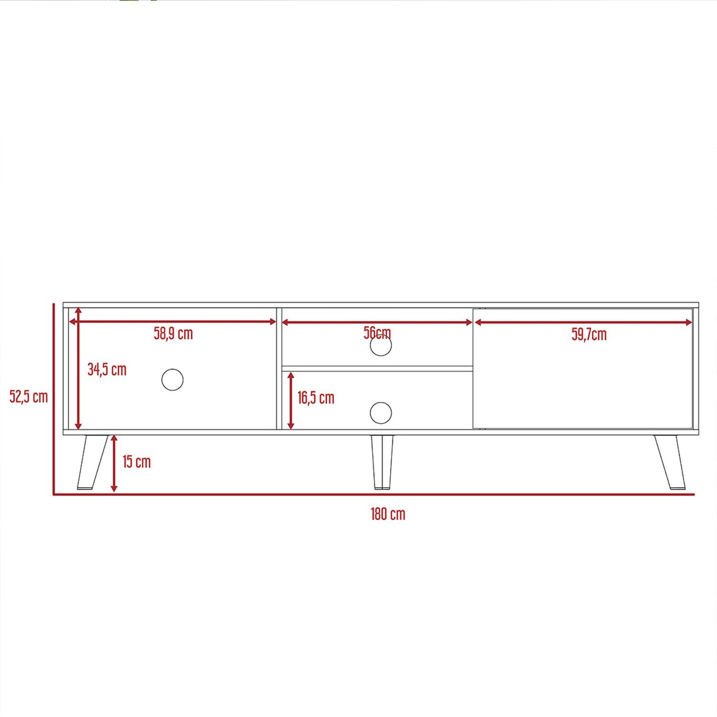 Mueble para TV Color Duna Modelo Cincinnati 180 cm Largo