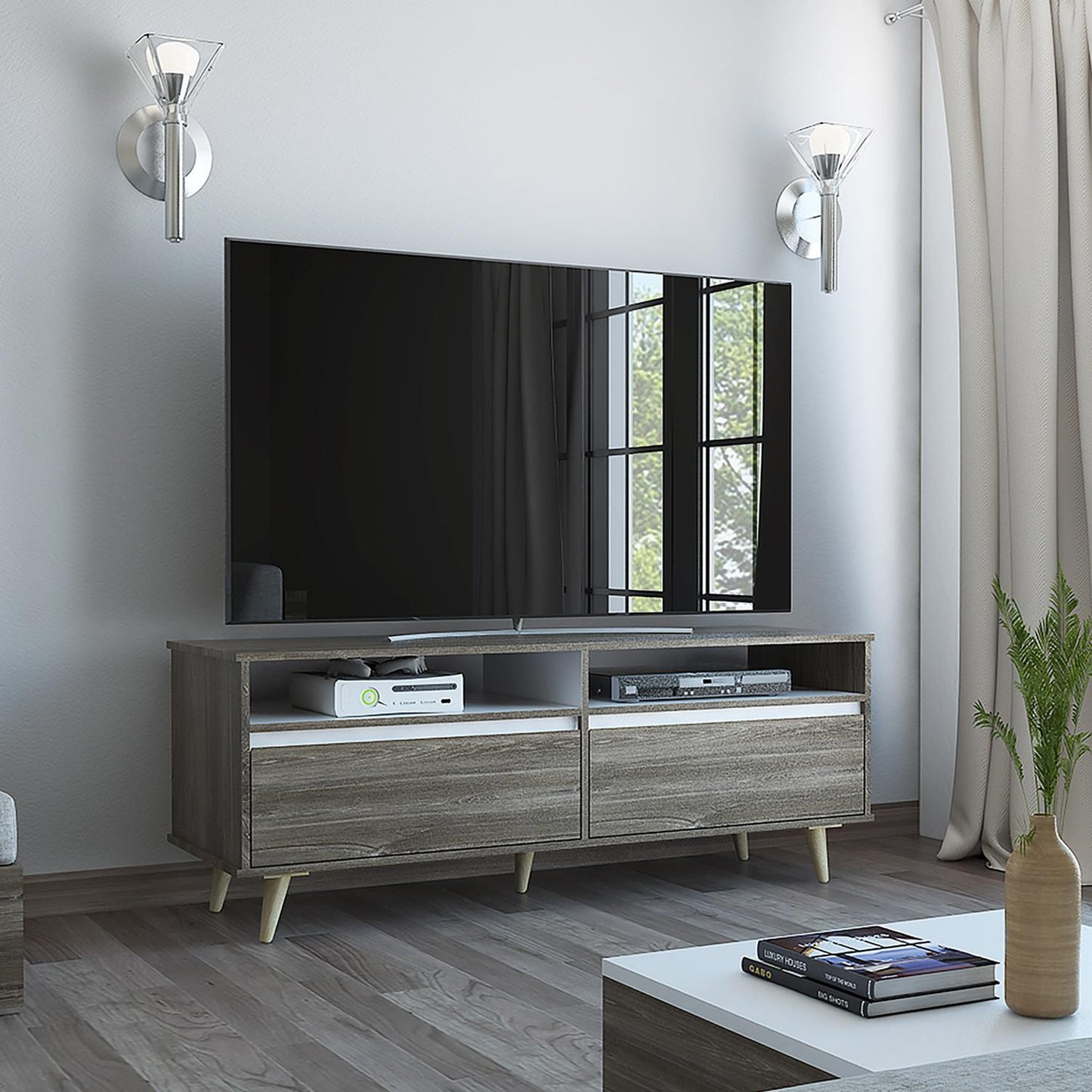 Mueble para TV Color Siena Modelo Almería 141 cm Largo