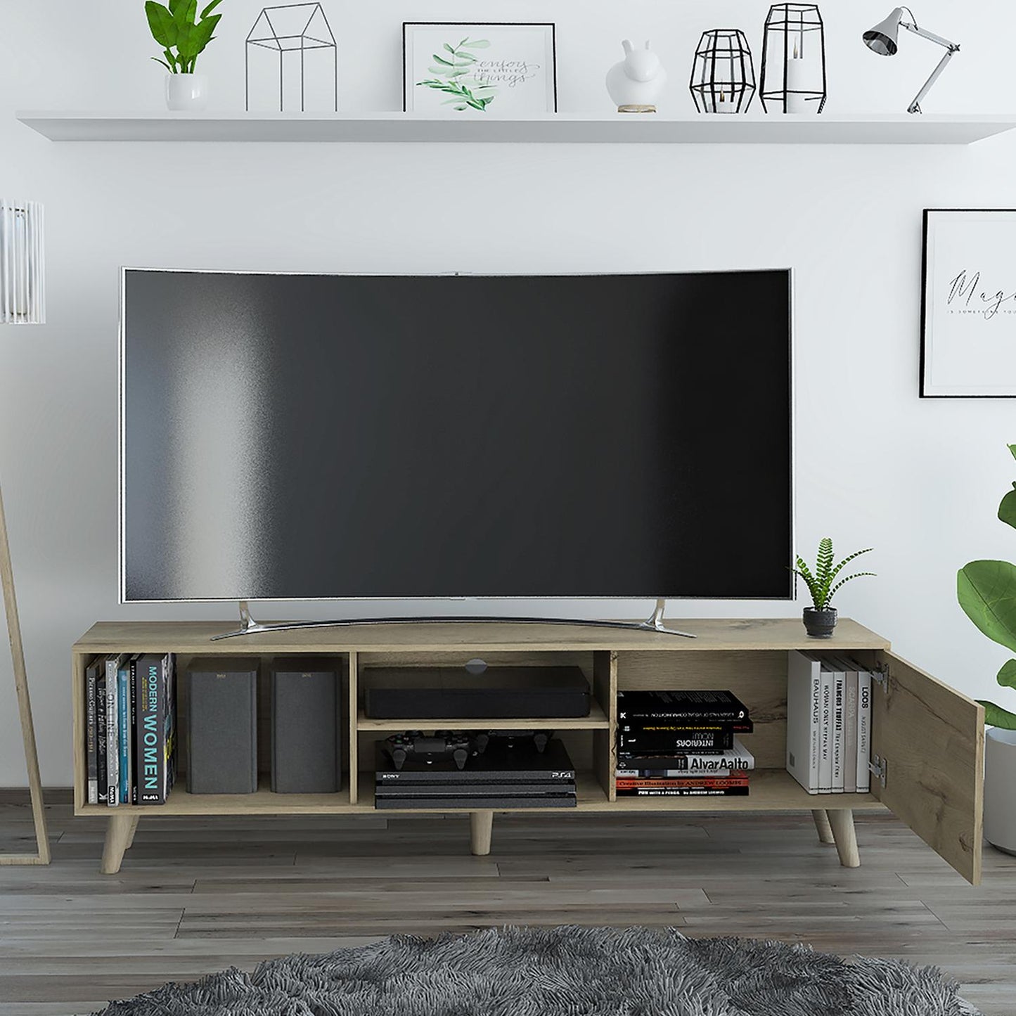 Mueble para TV Color Duna Modelo Cincinnati 180 cm Largo