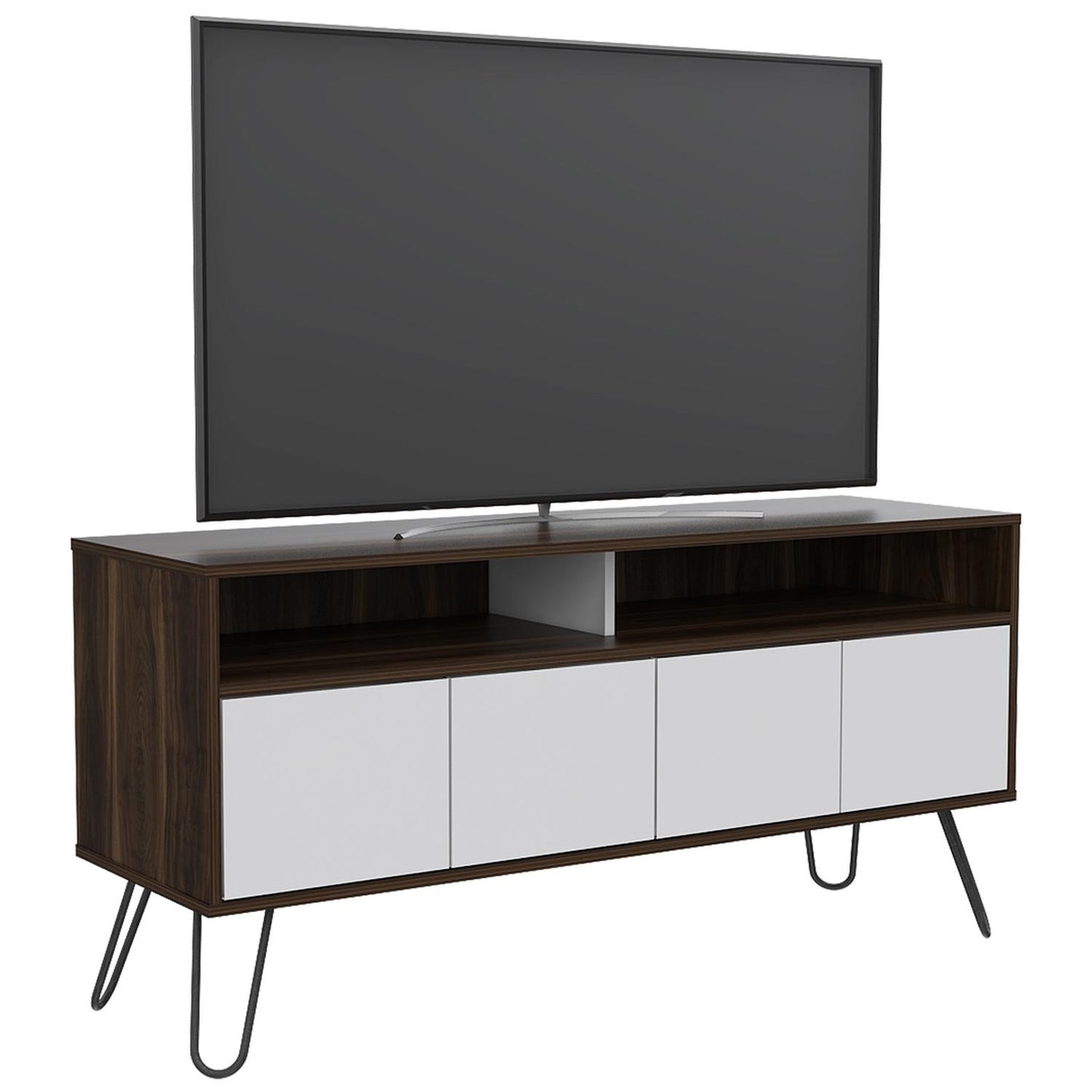 Mueble para TV Color Blanco con Habano Modelo Vassel 123 cm Largo