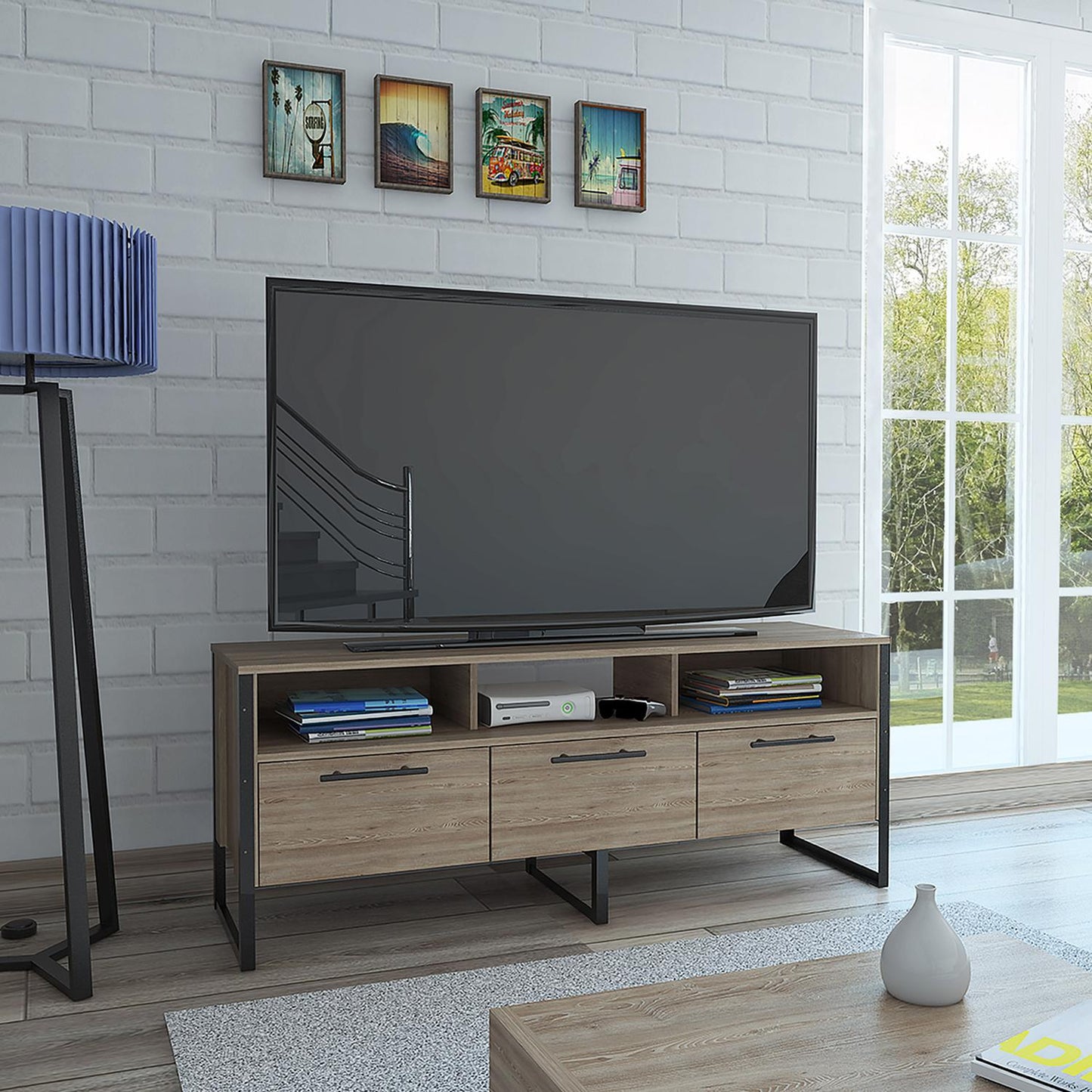 Mueble para TV Color Miel Modelo Magnum 139.5 cm Largo