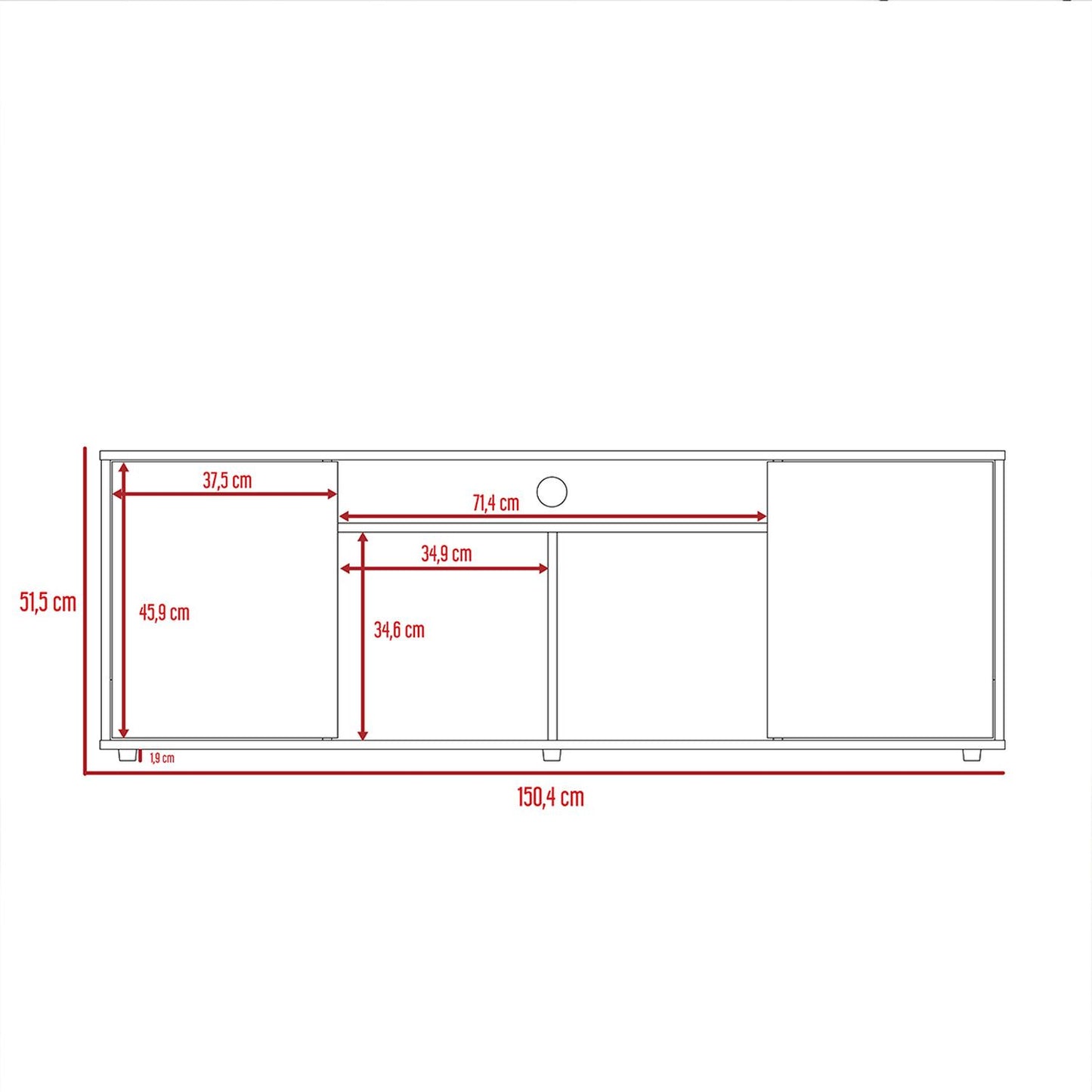 Mueble para TV Color Duna Prana 150 cm Largo