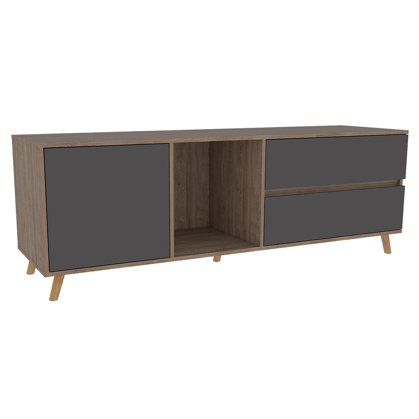 Mueble para TV Color Miel con Plomo Modelo Salem 158 cm Largo