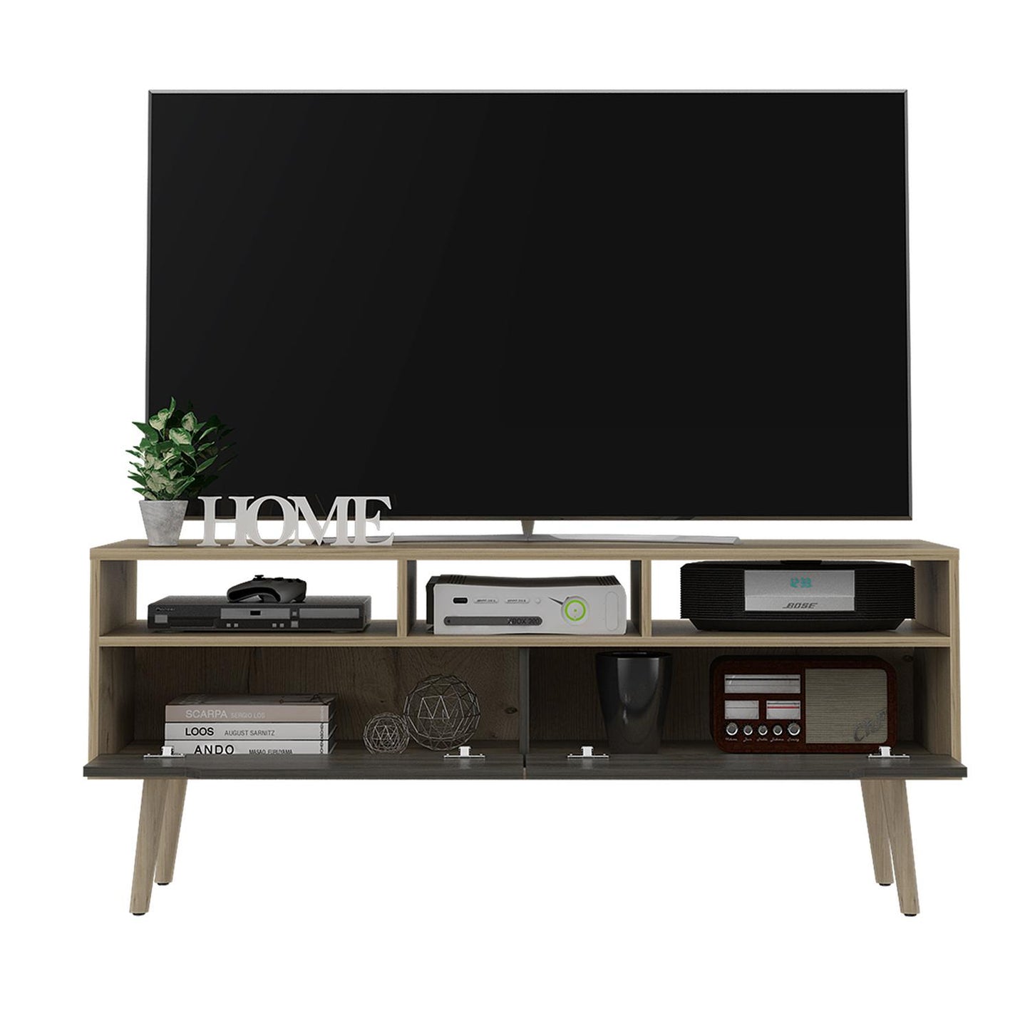 Mueble para TV Color Duna con Carbón Modelo Oslo 137 cm Largo