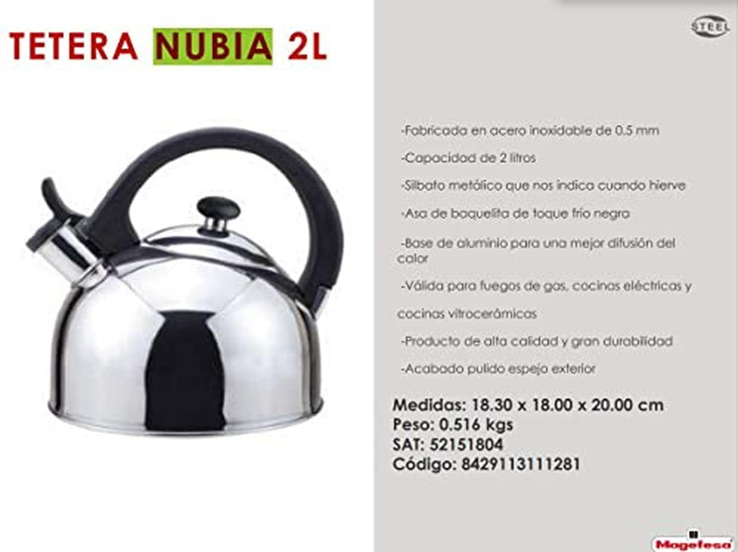 Tetera Nubia 2 Litros