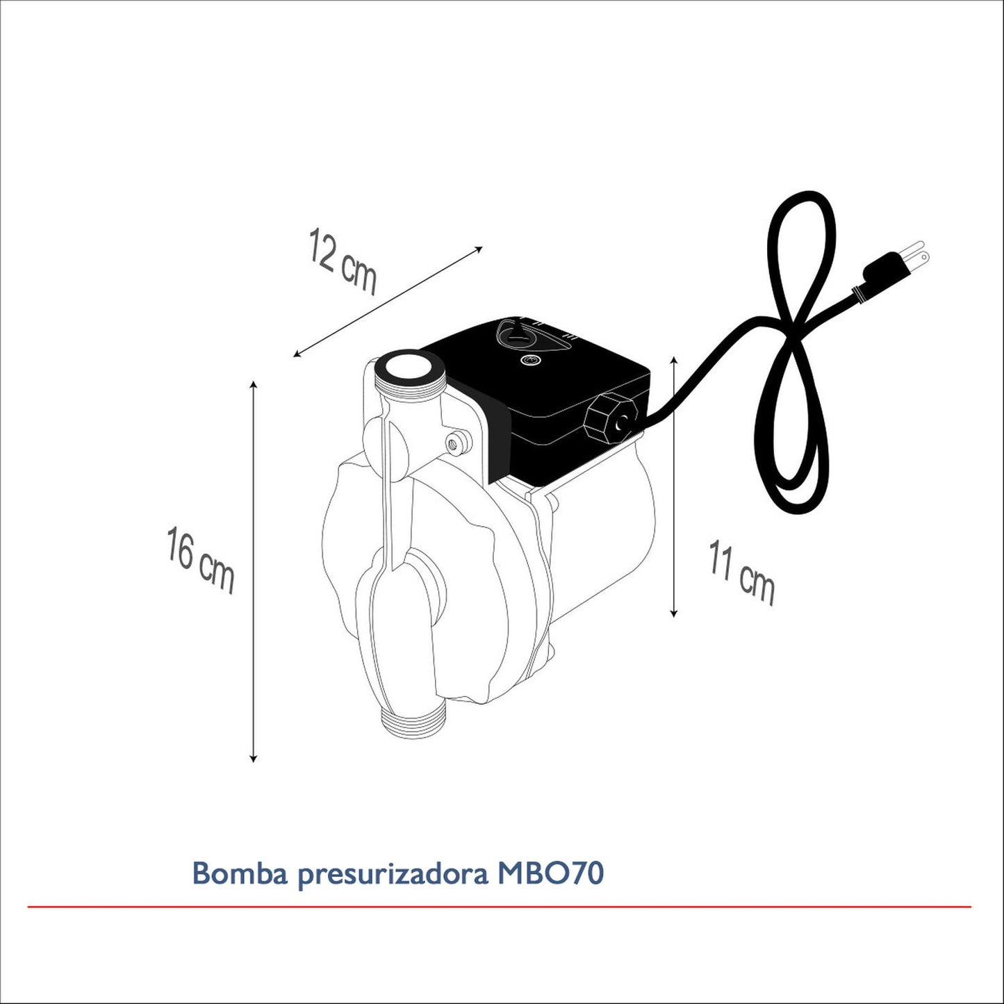 Bomba Presurizadora de Agua 1/12hp Krüger