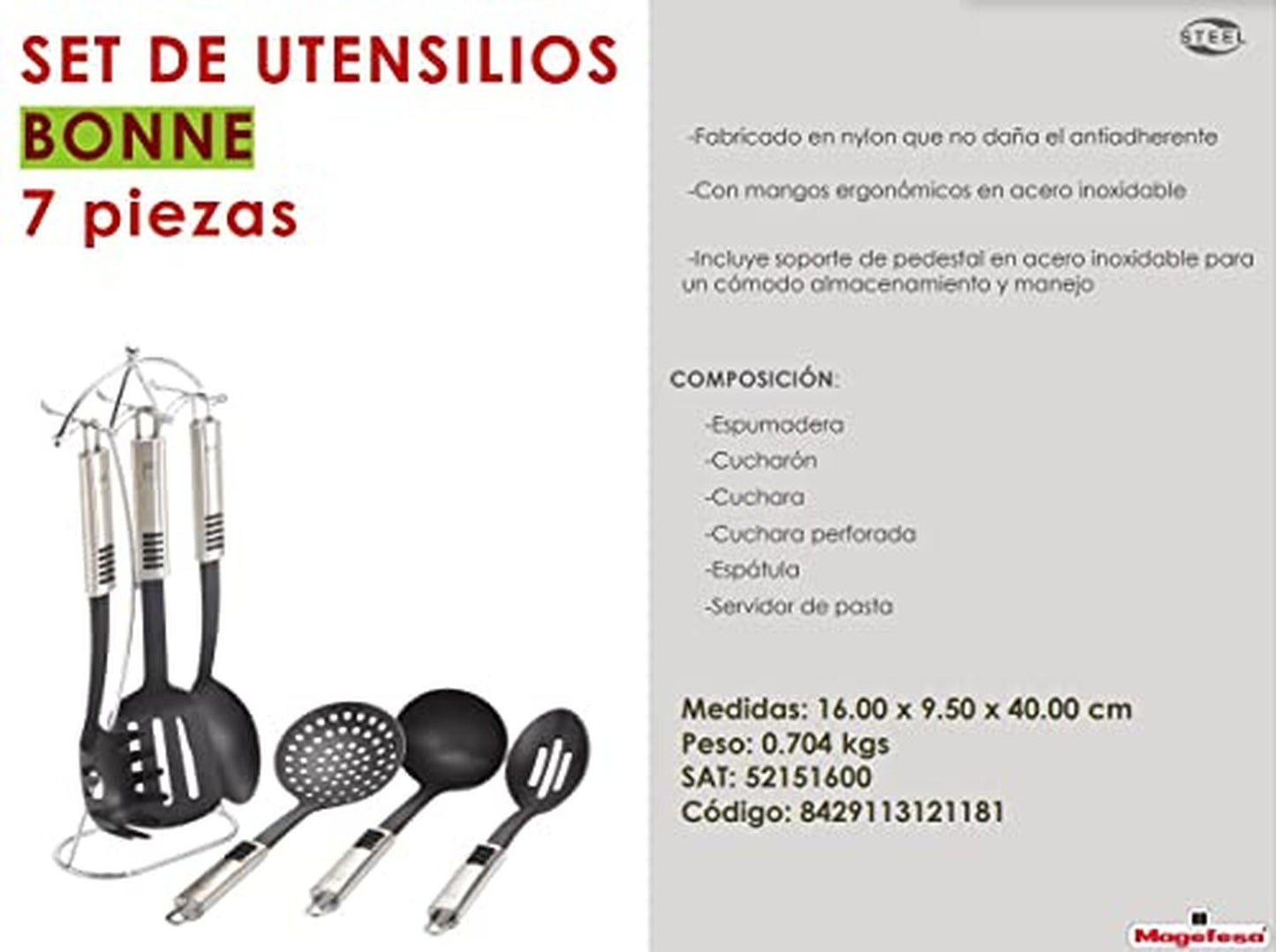 Juego De Utensilios Bonne 7 Piezas